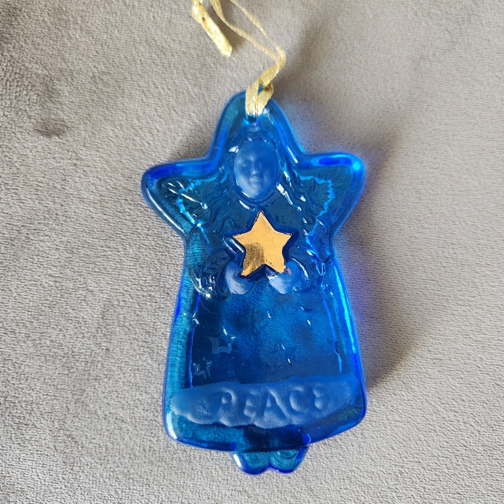 Hallmark Keepsake Ornament Christmas Blue Glass Angel 2000 - Picture 8 of 12